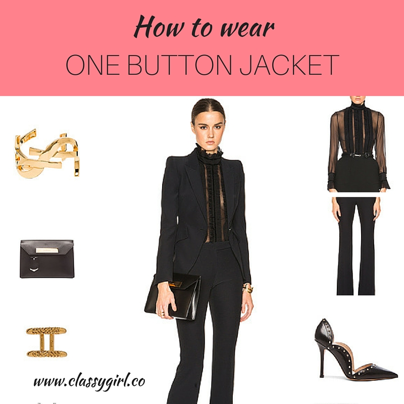 how to wear one button jacket